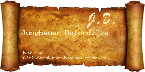 Jungbauer Doloróza névjegykártya